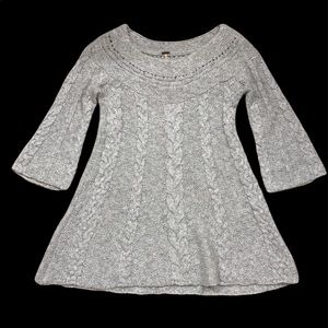 Free People Cable knit wool blend sweater dress.  Size Small.